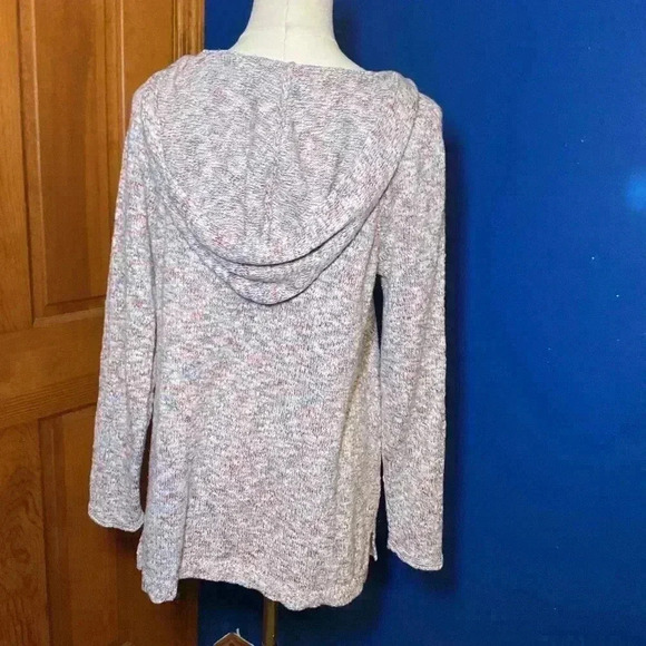 J. Jill Women's Multicolor Hooded Cotton Blend Pullover Sweater. Size Small. - Picture 3 of 9